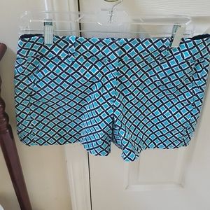 Ann Taylor Turquoise and navy city shorts